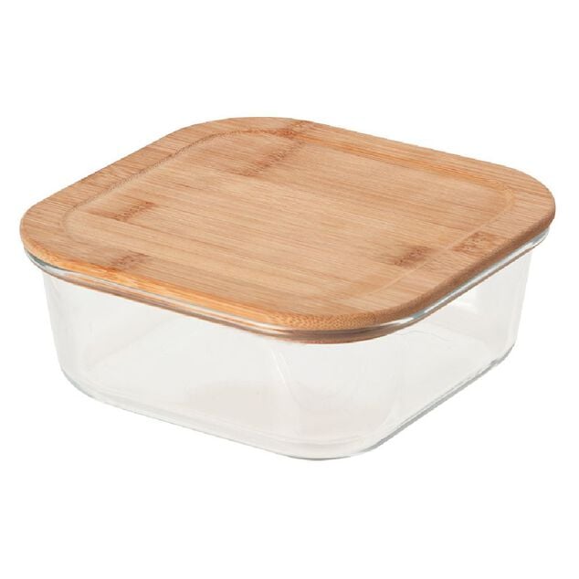Bo&icirc;te en verre et bambou 1,1 L