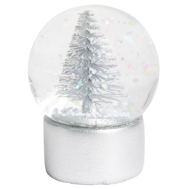 Boule de neige d&eacute;cor sapin de No&euml;l