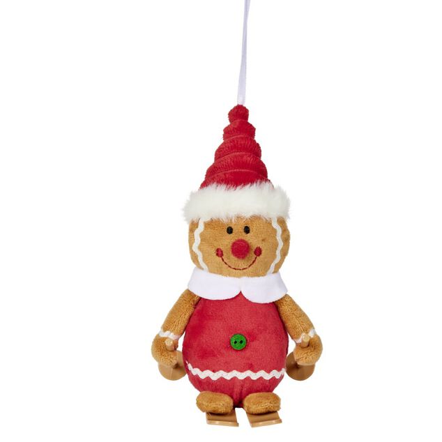 Bonhomme pain d'&eacute;pices de No&euml;l &agrave; suspendre H18cm (2 mod&egrave;les)
