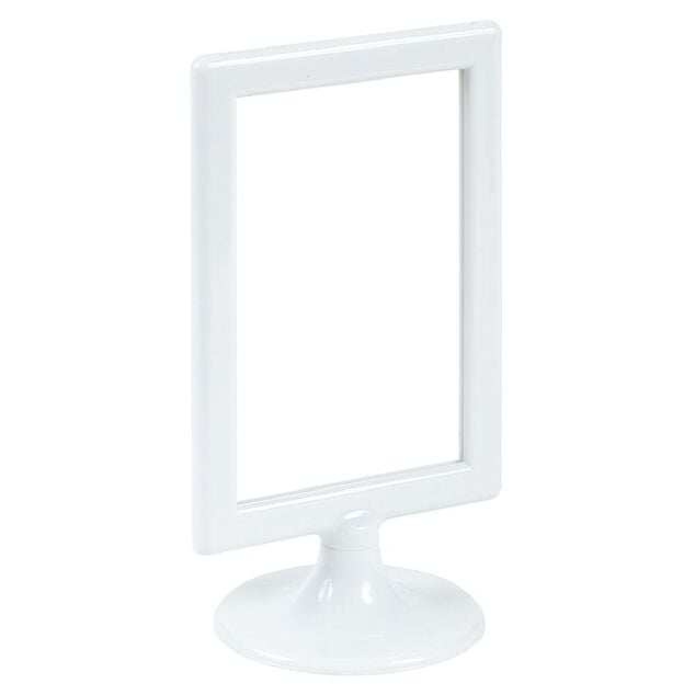 Cadre photo blanc double face 12xH21.5cm pour photo 10x15cm