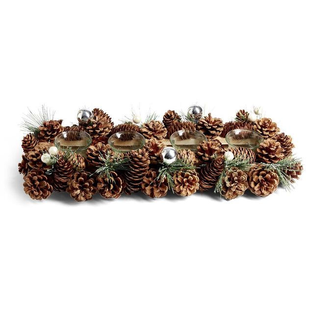 Centre de table de No&euml;l 4 photophores