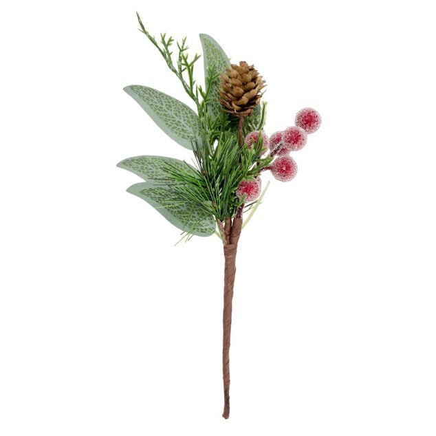 Branche de No&euml;l d&eacute;corative 21cm (6 mod&egrave;les)