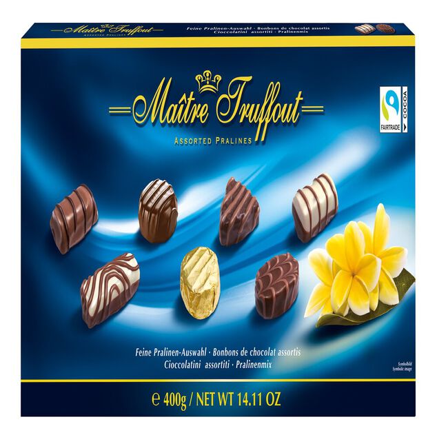 Chocolats pralin&eacute;s Ma&icirc;tre Truffout 400gr - Bo&icirc;te bleue