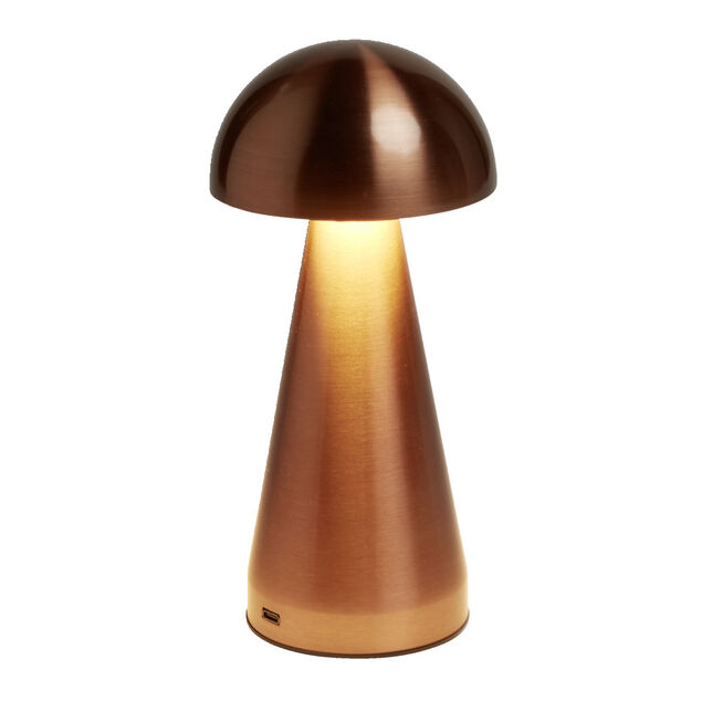 Lampe de table Roundi USB tactile orange Ø9,5xH22,5cm