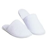 Paire de chaussons unisexes polyester blanc - Taille L/XL
