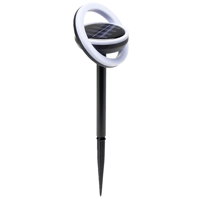 Borne solaire &agrave; planter forme anneau 6LED &Oslash;10xH34cm