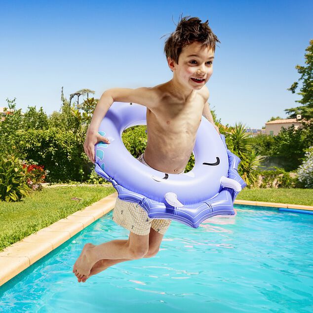 Bou&eacute;e ronde petit monstre plastique bleu &Oslash;60cm