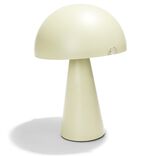 Lampe &agrave; poser forme champignon en fer H34cm vert clair