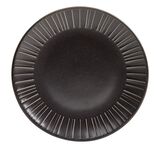 Assiette &agrave; dessert ronde c&eacute;ramique noir &Oslash;21cm