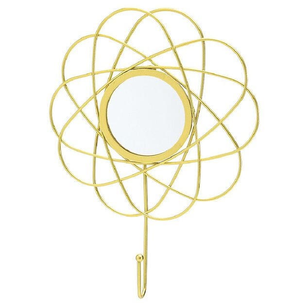 Miroir mural en forme de fleur dor&eacute;