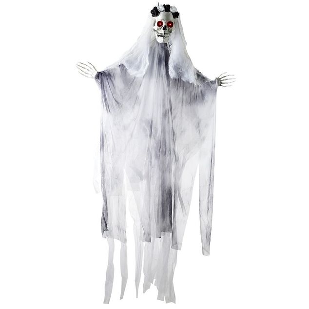 Mari&eacute;e squelette anim&eacute; Halloween calavera H120cm