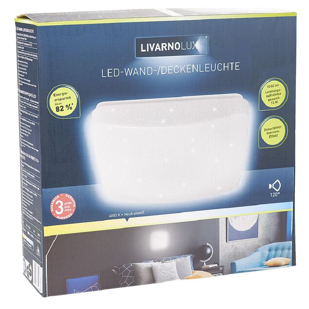 Plafonnier carré LED 27 cm 36 LED