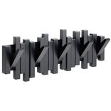 Pat&egrave;re en bois 5 crochets 40,5x8,5xH15cm