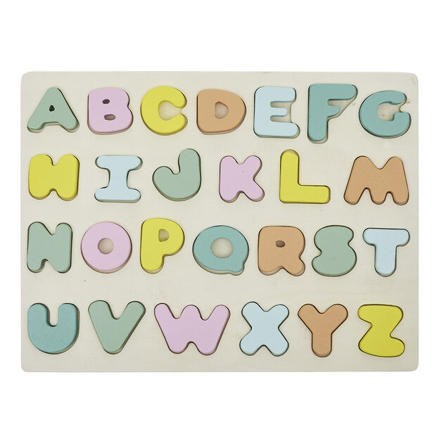 Puzzle alphabet en bois 26 pi&egrave;ces