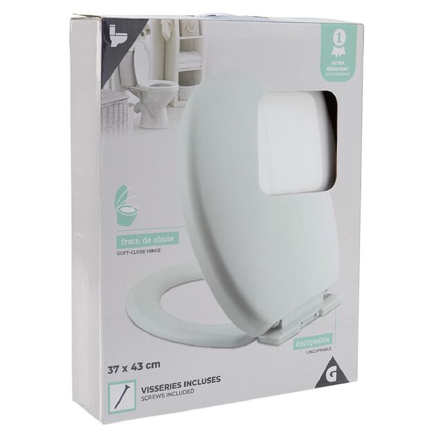 Abattant WC blanc avec frein de chute