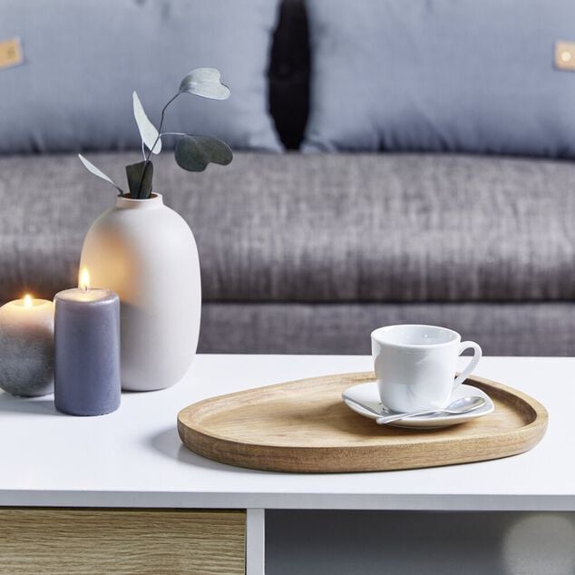 Plateau en bois d'acacia ovale 20x28cm