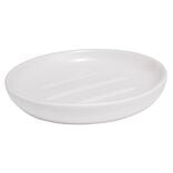 Porte-savon rond c&eacute;ramique blanc &Oslash;10xH2cm