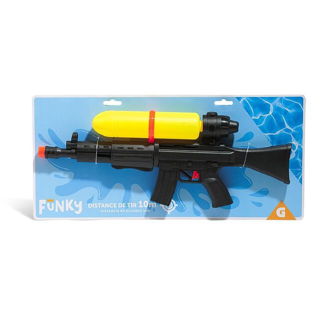 Pistolet &agrave; eau noir et jaune L50cm