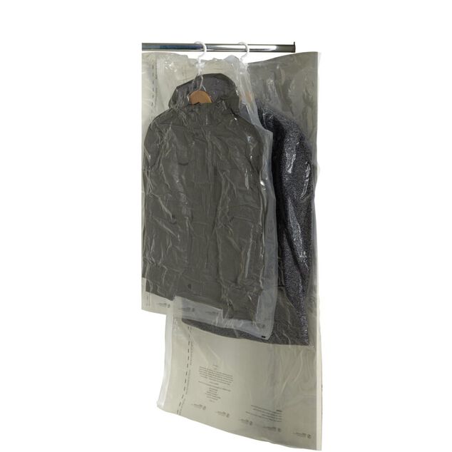 Housse vide air &agrave; suspendre 70x105cm x3 et 70x150cm x1 avec cintre int&eacute;gr&eacute;