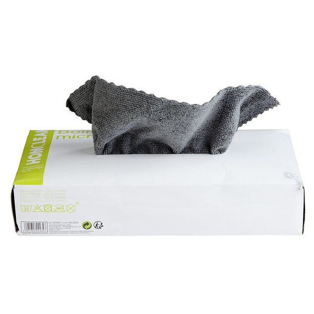 Bo&icirc;te avec 20 chiffons en microfibre Homclean