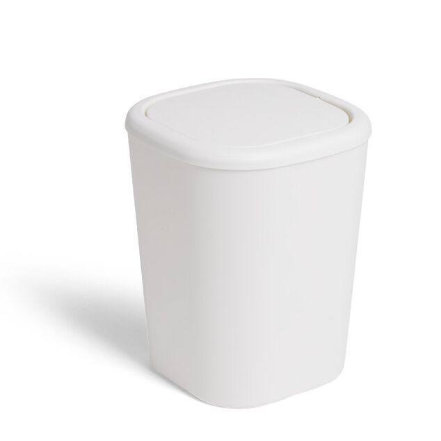 Poubelle salle de bain plastique blanc 3L