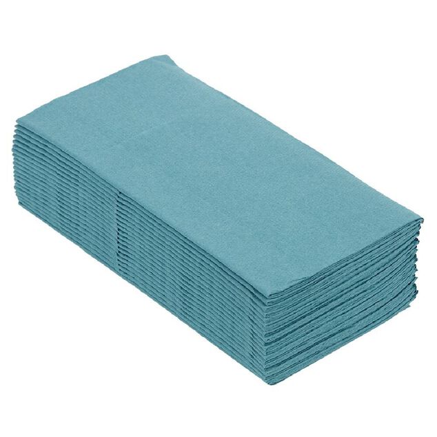 Serviette range couverts 40cm vert émeraude x20