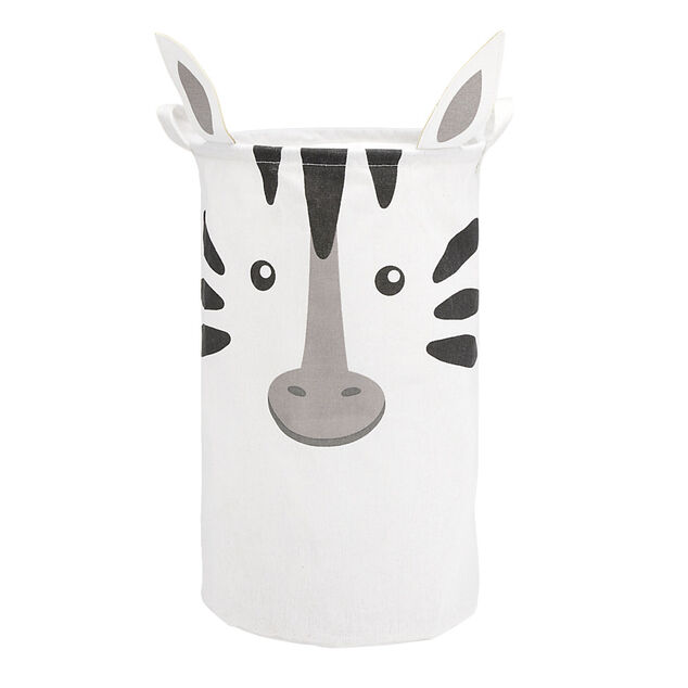 Pani&egrave;re de rangement enfant souple motif z&egrave;bre &Oslash;34xH52cm