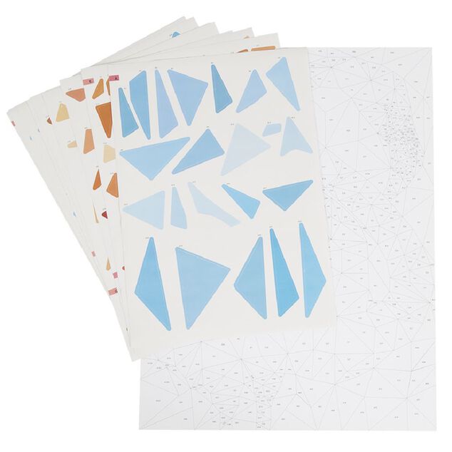 Sticker animaux &agrave; compl&eacute;ter avec num&eacute;ros autocollants 31x31cm