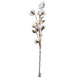 D&eacute;coration branche de coton lumineuse 10 LED blanc chaud H70 cm