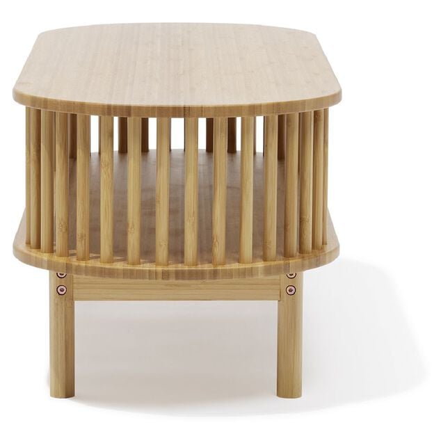 Table basse Gaïa bambou naturel - L100xP39xH36,5 cm