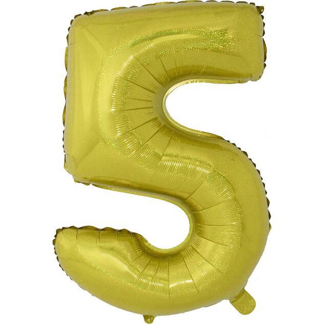 Ballon chiffre 5 en aluminium