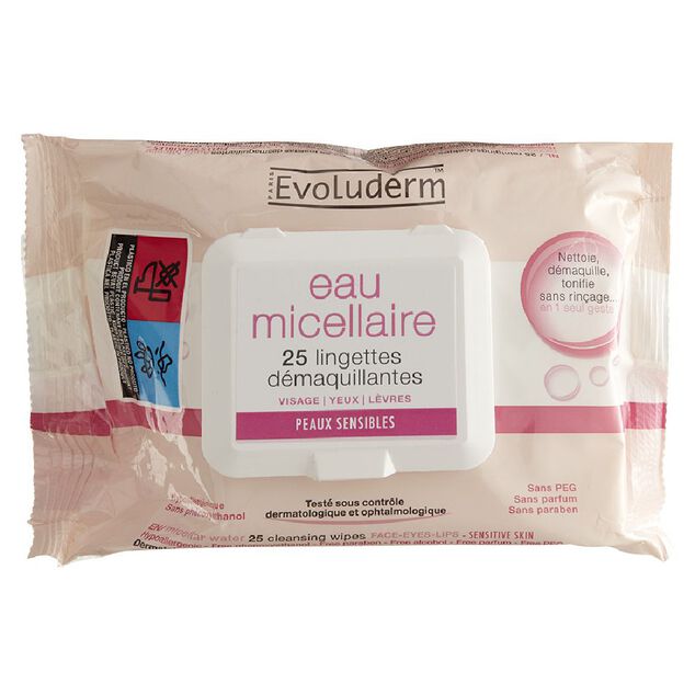 Lingette eau micellaire Peaux sensibles x25