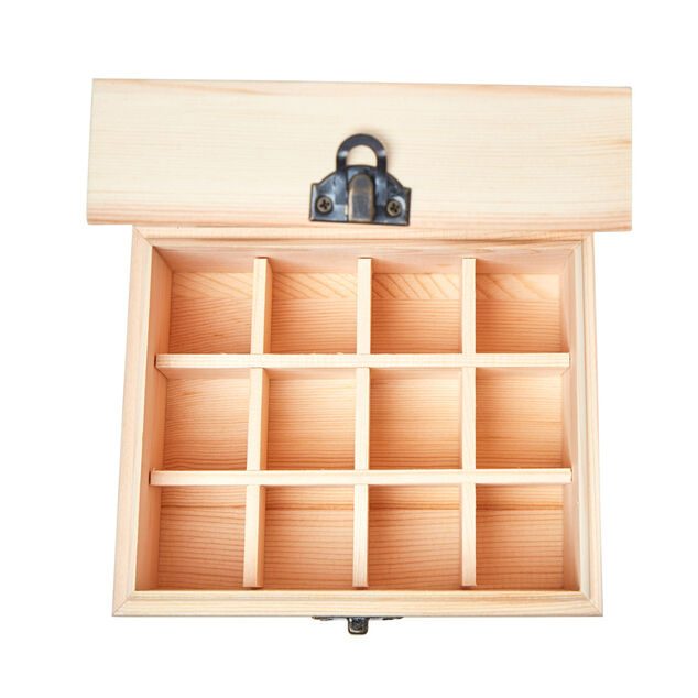 Boîte de rangment pour huiles essentielles bois naturel