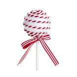 D&eacute;coration de No&euml;l &agrave; suspendre sucette rouge et blanc &Oslash;6xH13cm (2 mod&egrave;les)