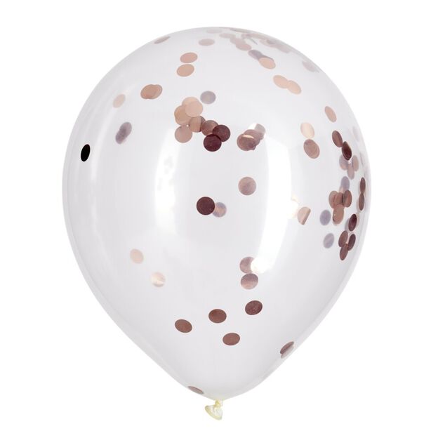 Ballons confettis blancs et dor&eacute;s x8 &Oslash;25cm