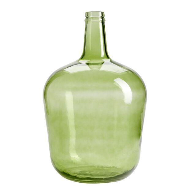 Dame jeanne en verre vert Ø25xH40cm