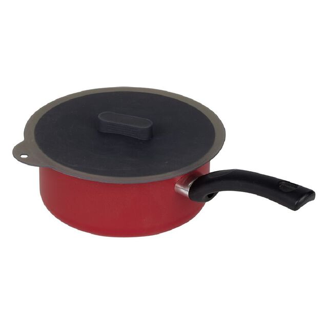 Couvercle rond en silicone gris x3