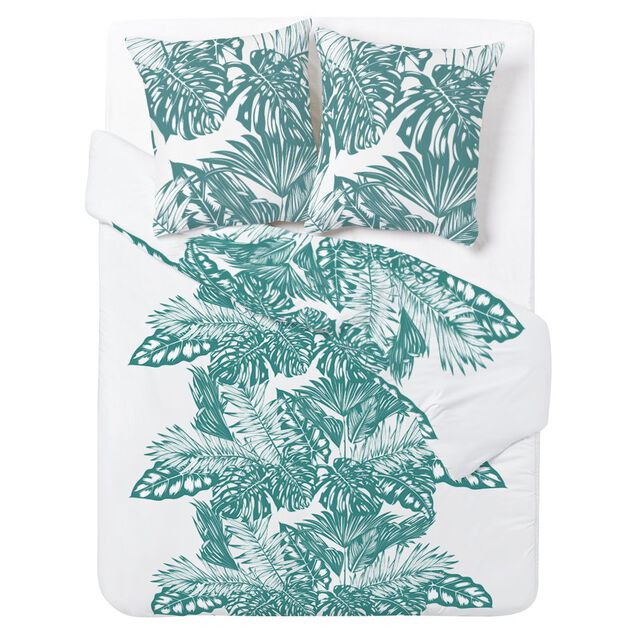 Parure 2 personnes 100% coton finition bouton 240x220cm