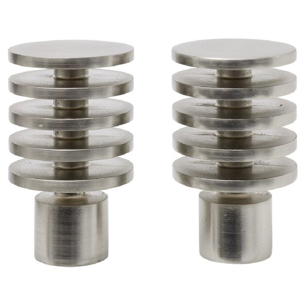 Embout tringle &agrave; rideau &Oslash;20mm aluminium bross&eacute; x2 forme cylindrique