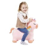 Animal sauteur licorne rose à gonfler 53x27xH53cm