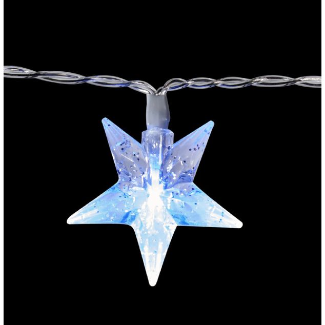 Guirlande électrique étoiles multicolores fixe L. 1 m