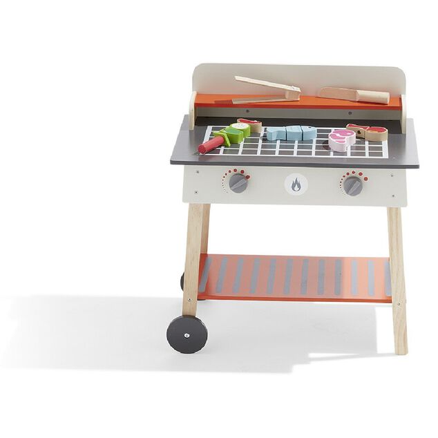 Barbecue ext&eacute;rieur enfant en bois + accessoires