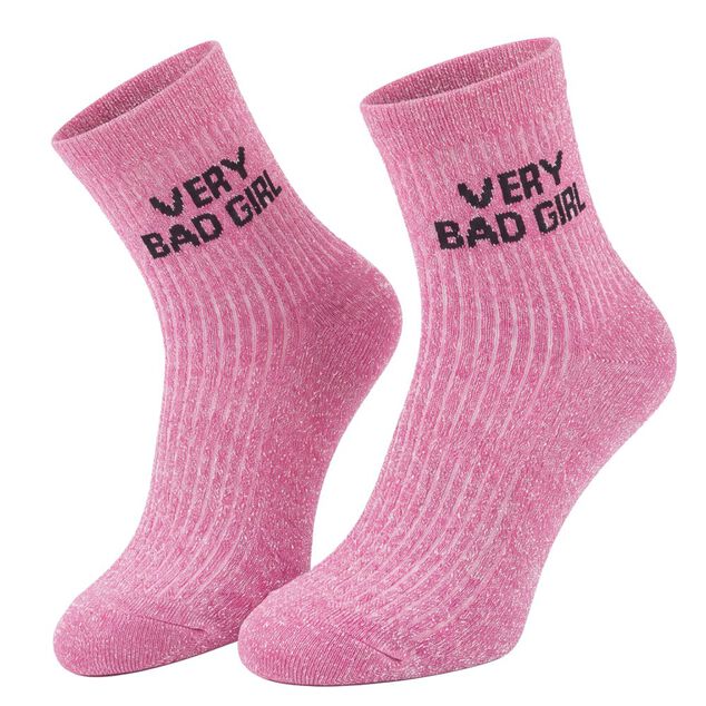 Chaussettes femme paillett&eacute;es message girly taille unique (plusieurs mod&egrave;les)