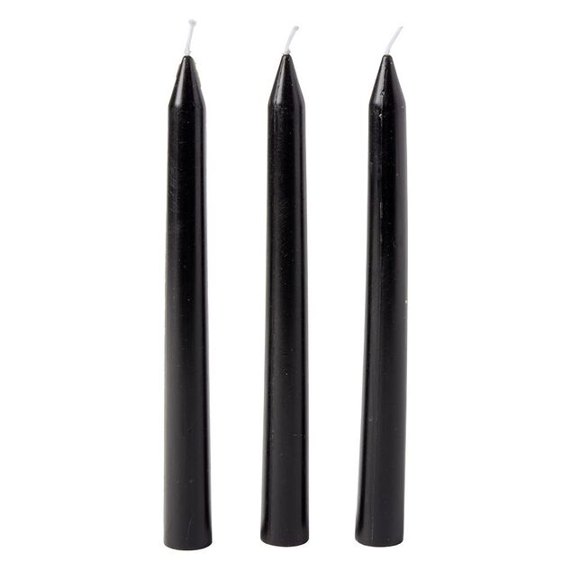 Bougie b&acirc;ton Spirit Halloween noir x3