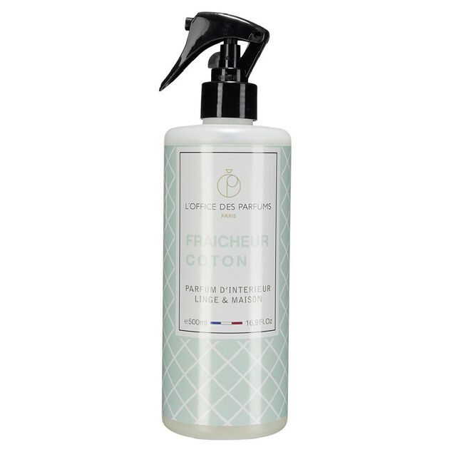 Parfum d'intérieur linge et maison senteur Coton fraîcheur 500 ml