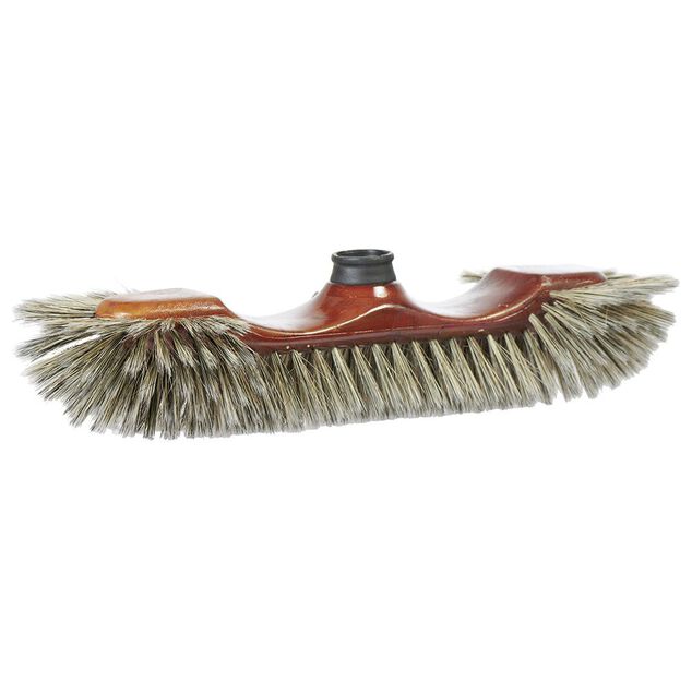 T&ecirc;te de balai en soie et bois vernis