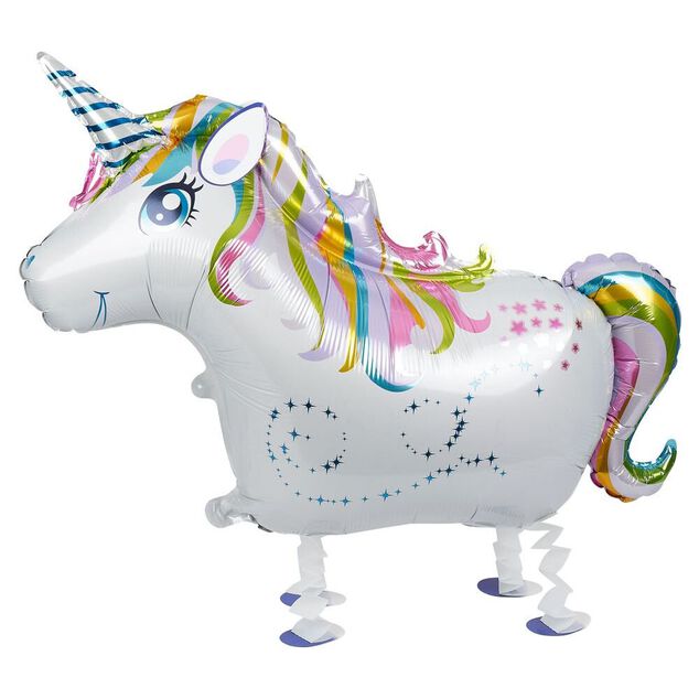 Ballon alu licorne avec pieds L75xH57cm