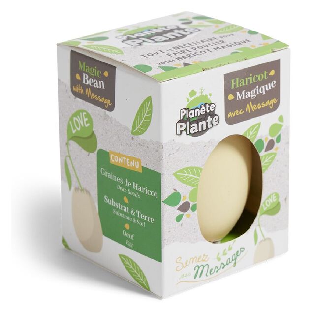 Haricot magique dans oeuf avec message