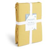 Drap housse 90x190cm 100% coton jaune moutarde