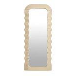 Miroir rectangulaire bord plastique vague beige 46xH110cm